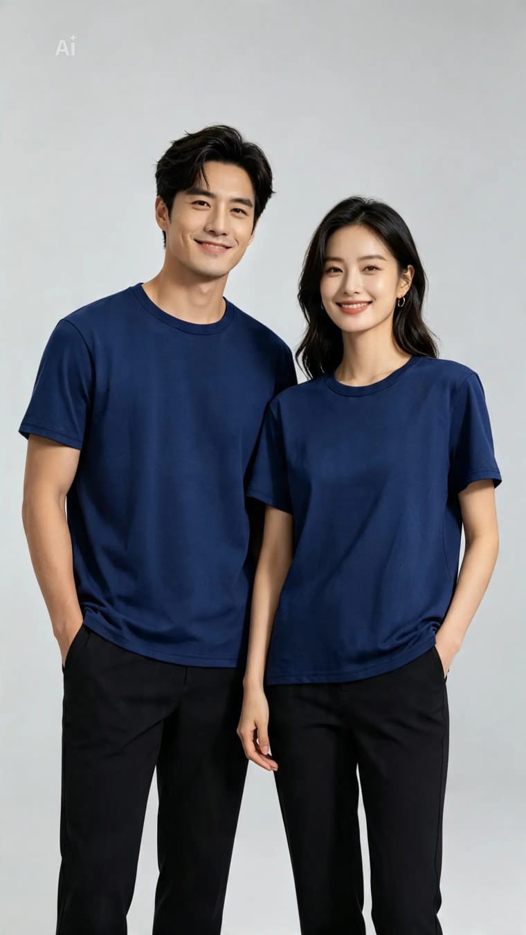 Remera. Lisa. 24.1 Algodon Peinado (unisex) - Imagen 2