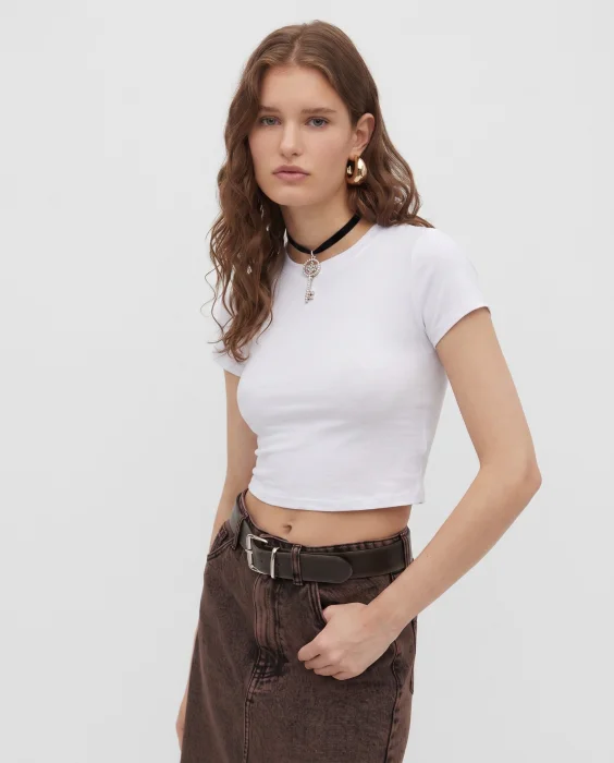Remera Baby Tee Algodón Lycra- Abigail