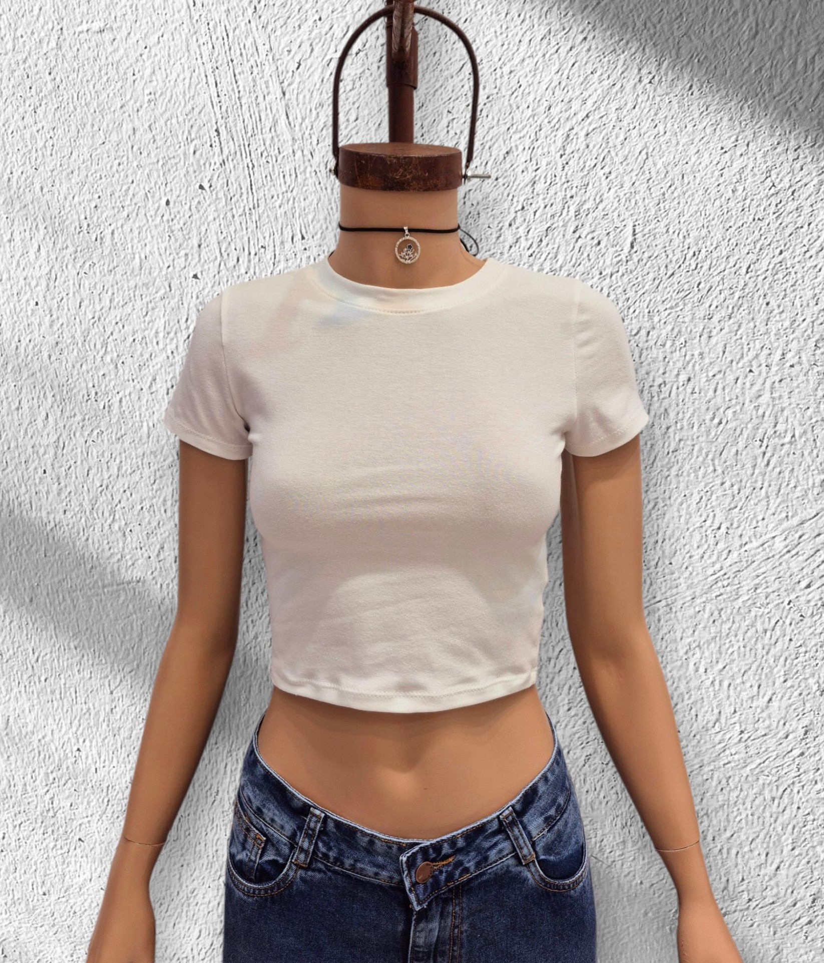 Remera Baby Tee Algodón Lycra- Abigail - Imagen 3