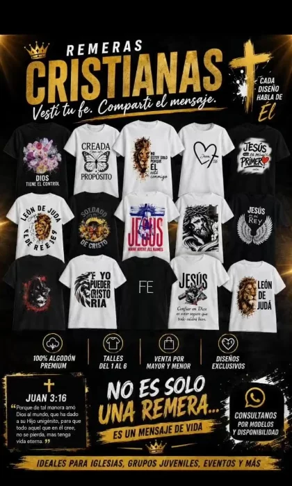 Remeras con Frases Bíblicas