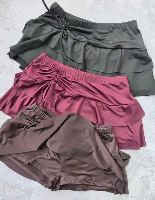 Short Pollera Lycra Volados