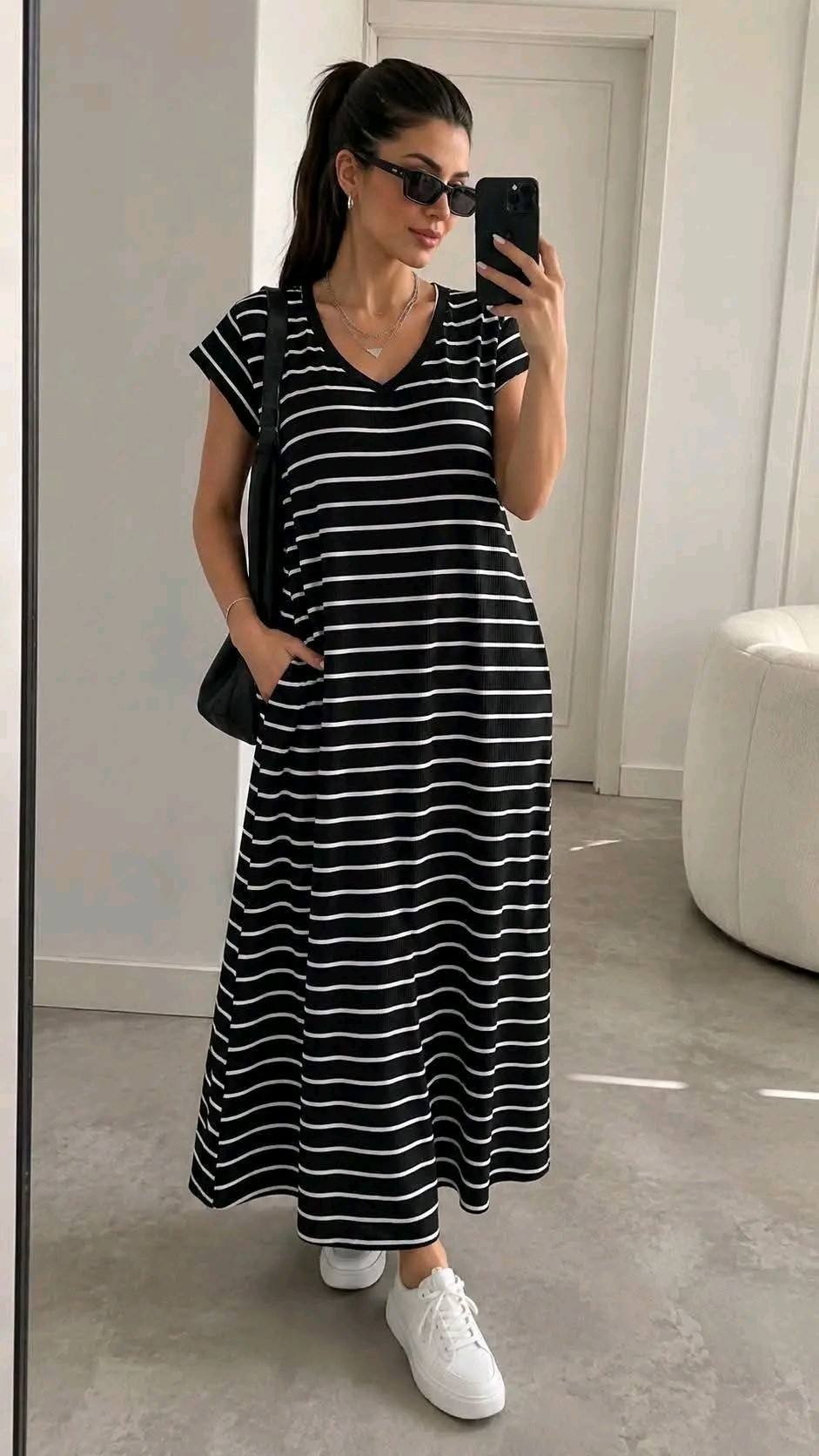 Maxi Vestido Belu Rayado - Imagen 3