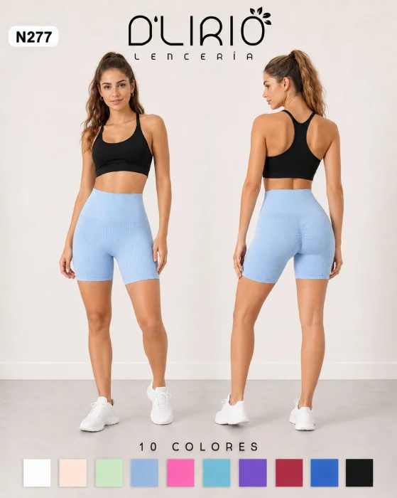 Short N277 Seamless con Frunce