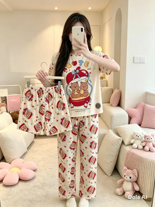 Pijama Set 3 Piezas D'lirio (precio X Mayor)