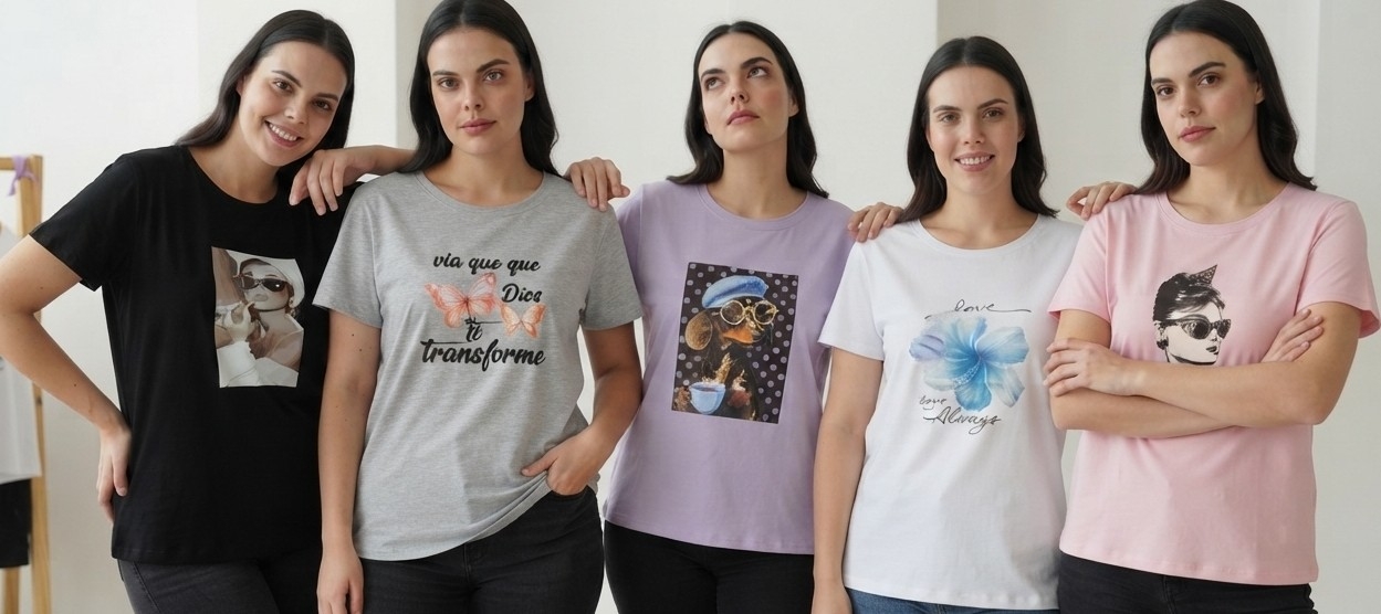 Remeras de Dama en Algodon Peinado - Imagen 2