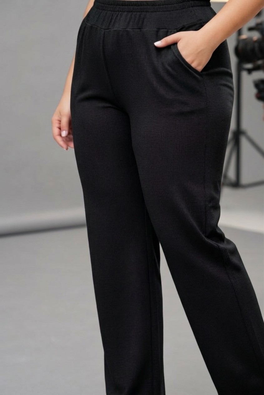 Pantalones Rectos de Darlon Elastizado - Imagen 2