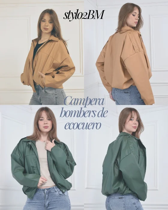 Camperas Bombers Eco Cuero Obersay