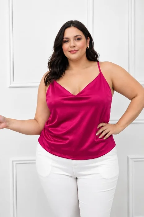 Blusa de Seda Cuello en V
