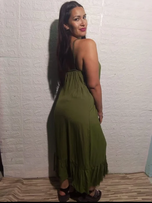 Vestido Luna con Volado de Poplim