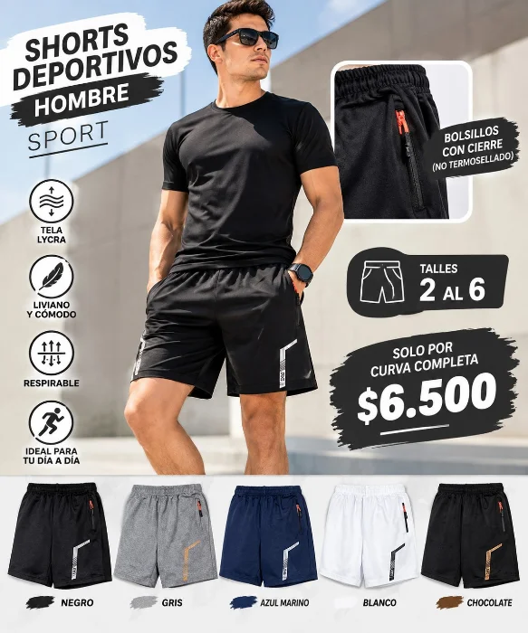 Shorts Deportivo de Hombre Lycra