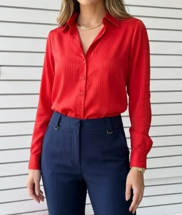 Camisas Satén Rayado