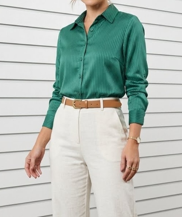 Camisas Satén Rayado - Imagen 3