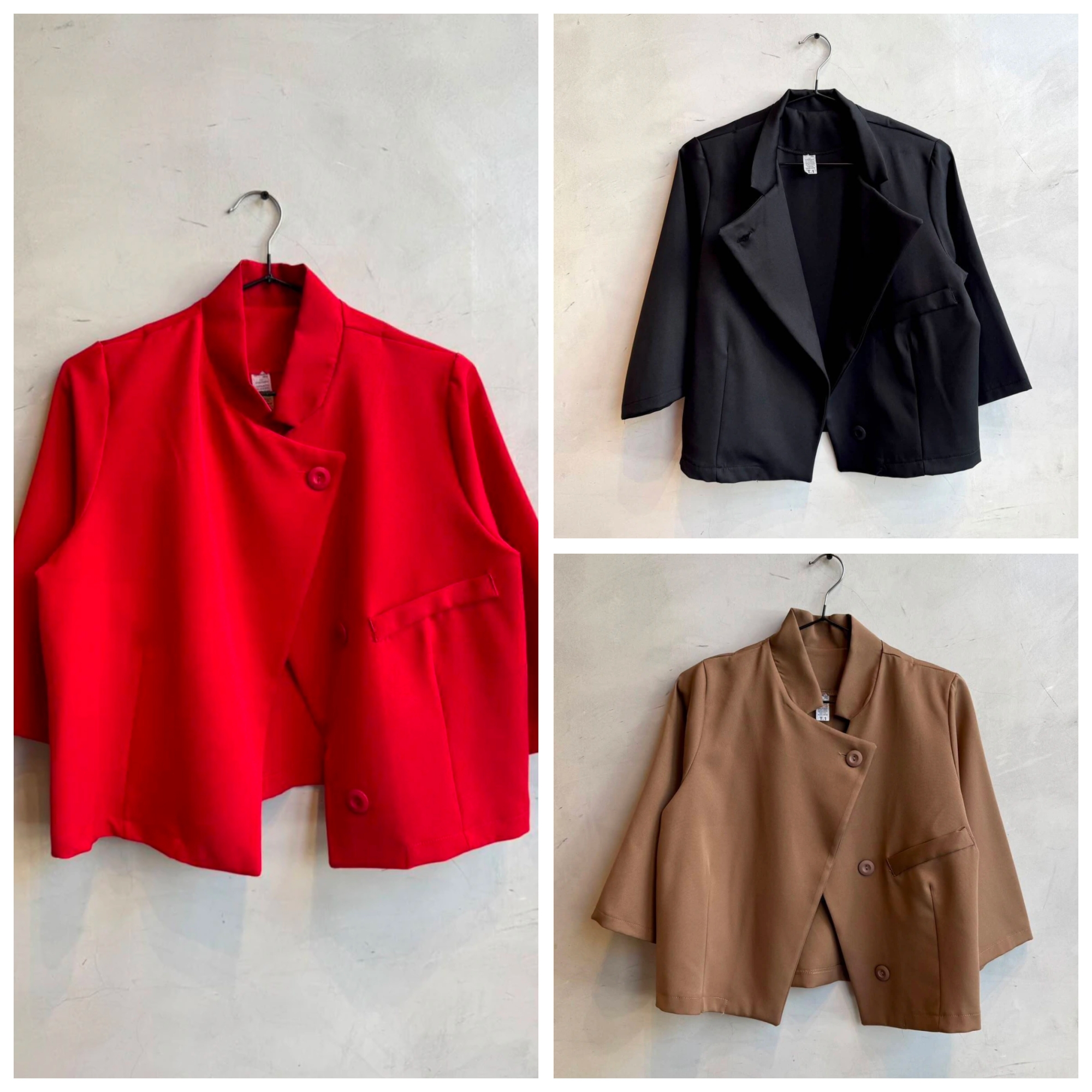 (do4743) Saco Crepe Sastrero Mao - Imagen 3