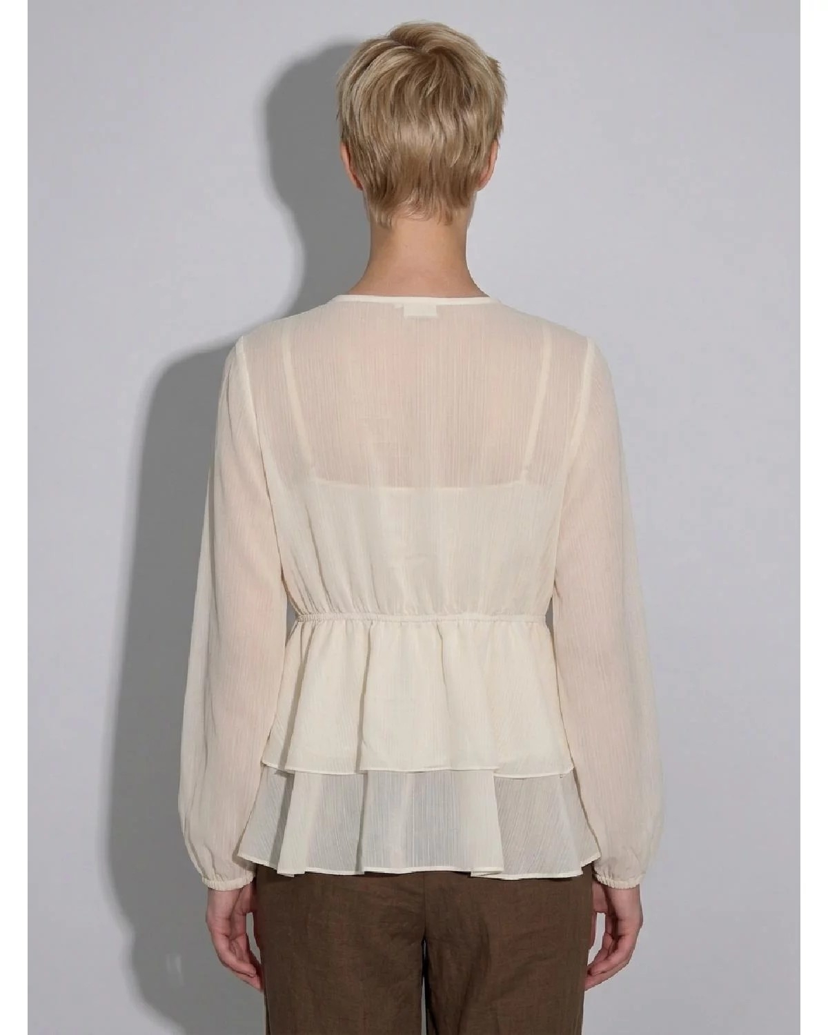 (em4740) Blusa con Volados Gasa 5046 - Imagen 2