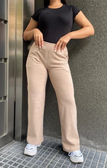 Pantalones Rectos de Darlon Rib