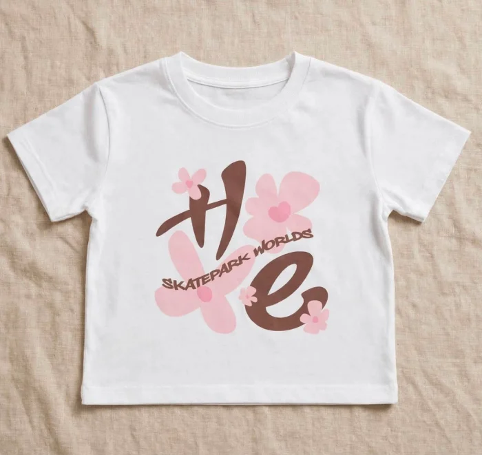 Remera Flor Algodón Peinado