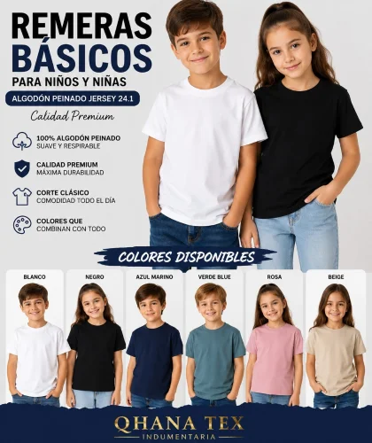 Remeras Algodón Peinado Calidad Premium