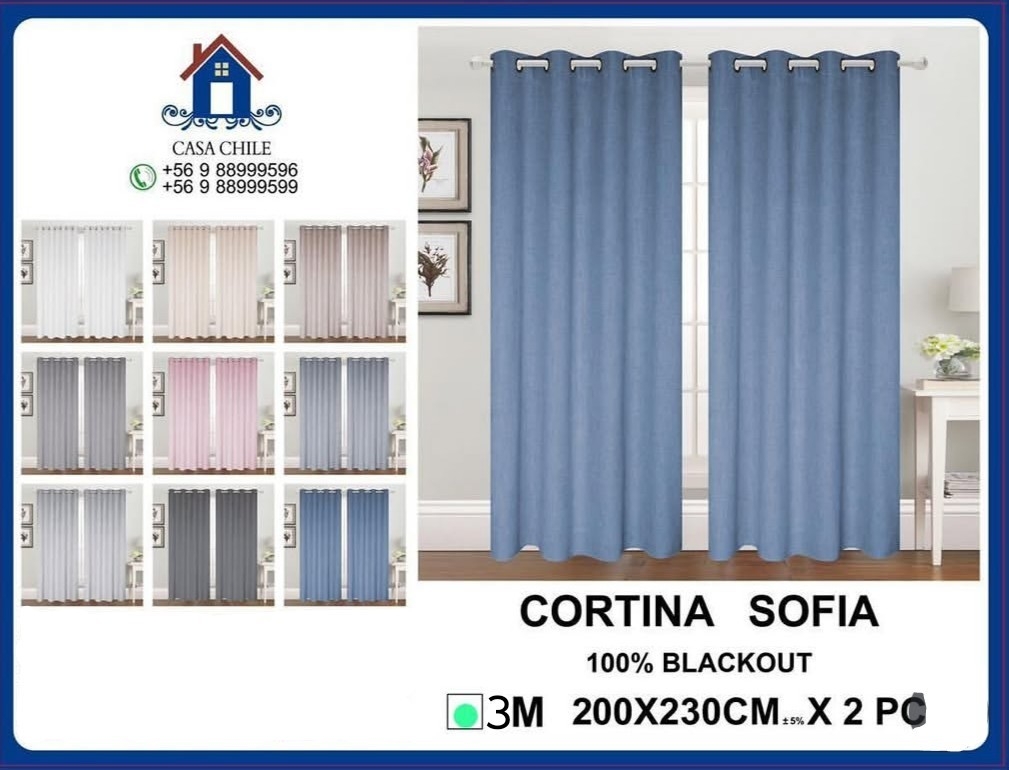 Cortina Lino 100%blackout Engomado L.sofia - Imagen 6
