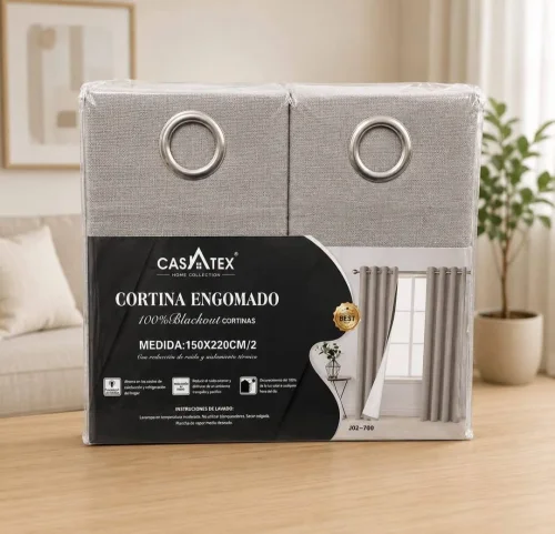 Cortina Lino 100% Blackout Engomado Castx