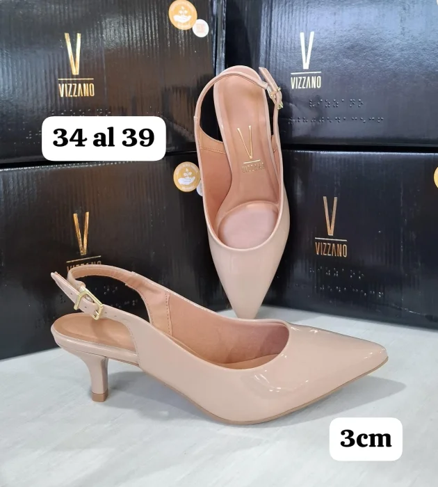 Vizzano Stiletto Beige Importado Brasil