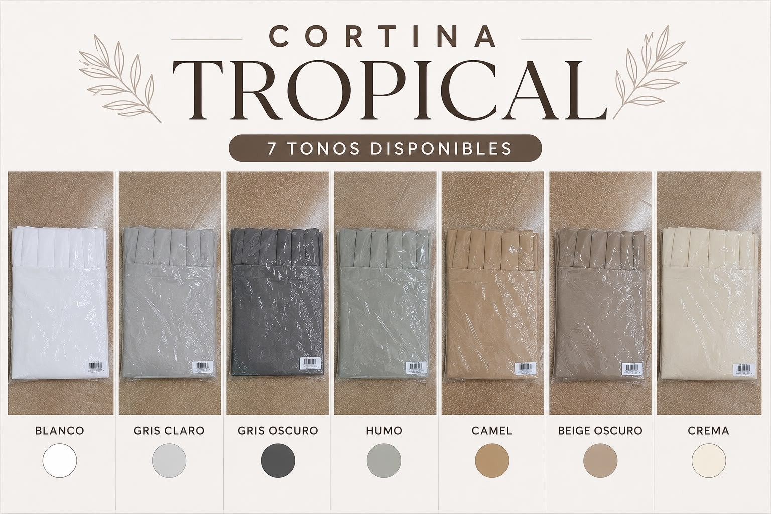 Cortinas de Ambiente Tropical de 1.30 X 2.05 - Imagen 3