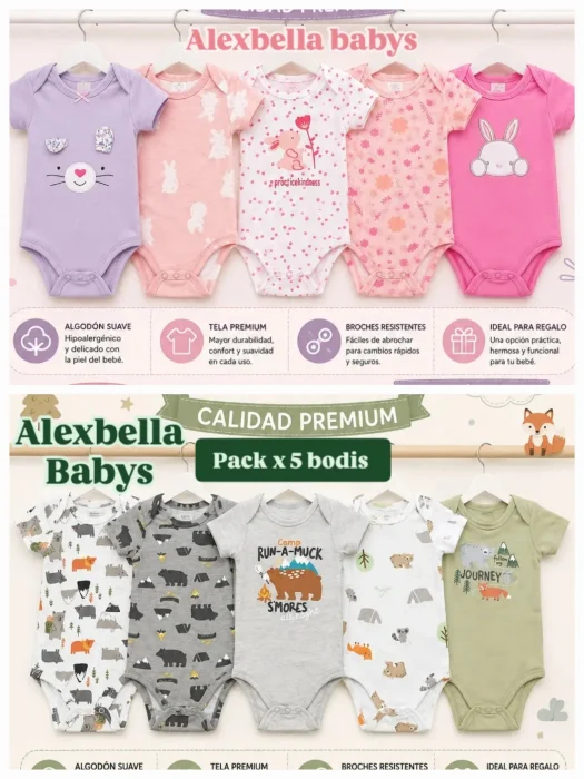 Pack por 5 Bodis Importados Calidad Premium