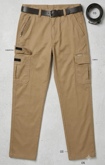 Pantalón Cargo de Trabajo Gabardina