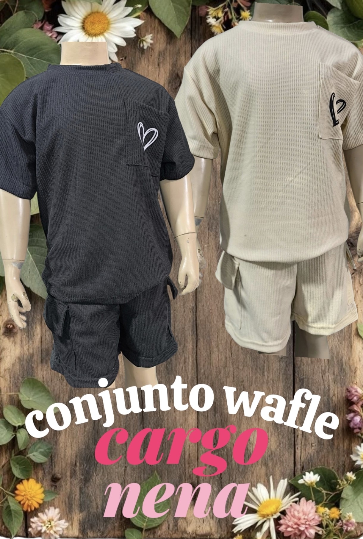Conjunto Wafle Cargo Nena - Imagen 2