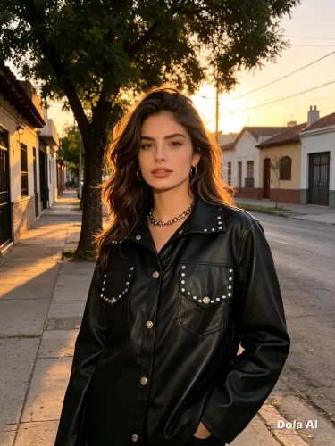 Chaqueta Larga con Estras