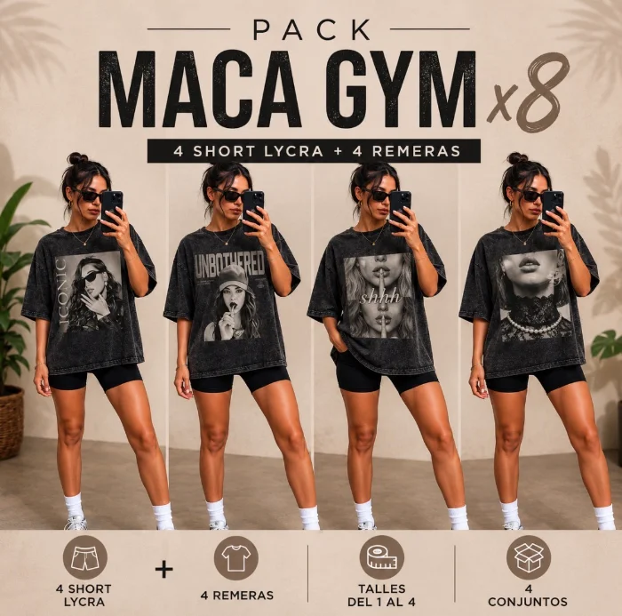 Pack Maca Gym X8 Articulos