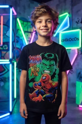 Remeras Nene Brillan Luz Uv