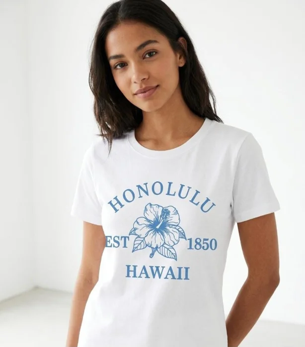 Remera Algodon por Talles. Honolulu
