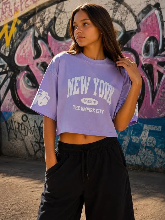 Remera New York Oversize para Nena.