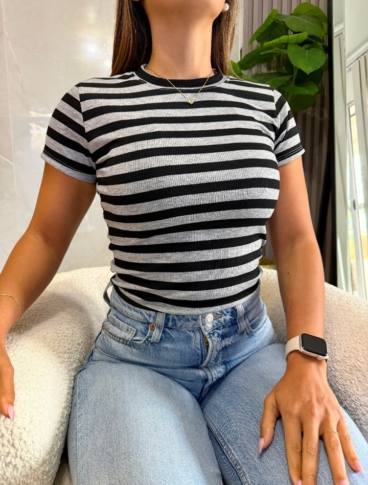 Remera Top Rayada - Imagen 3