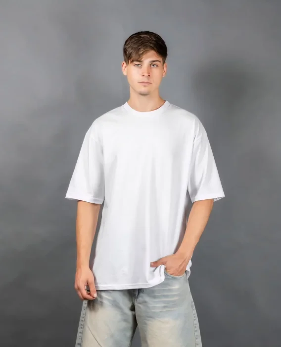 Remera Oversize Liso Blanco