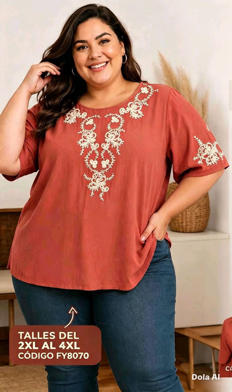 Camisola Lino Talla Especial - Imagen 3