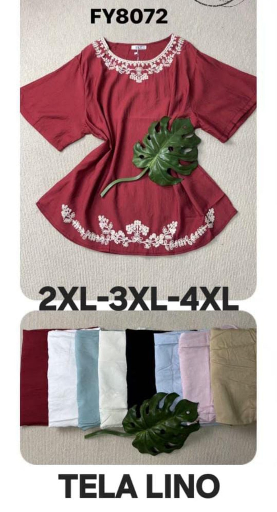 Camisola Lino Talla Especial - Imagen 6