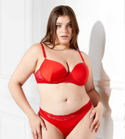 Conjunto Soft y Colaless de Microfibra y Puntilla  Talle Especial 1389/1 Yamiel - 1389rj.png