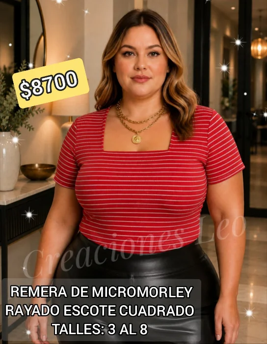 Remera de Morley Rayado Escote Cuadrado