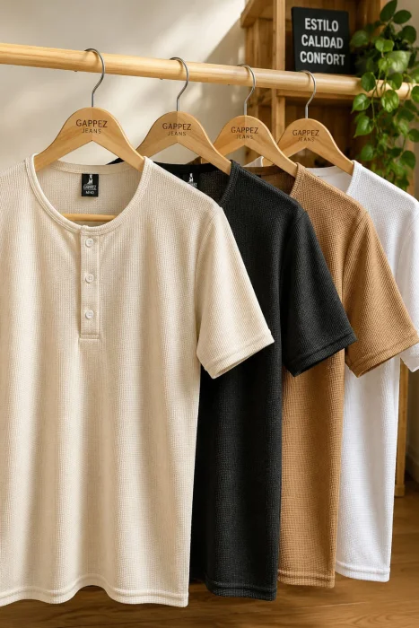 Remeras Hanley Tela Wafle