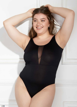 Body de Microfibra y Tul en Escote Art. 1458 Yamiel - 1458N.png