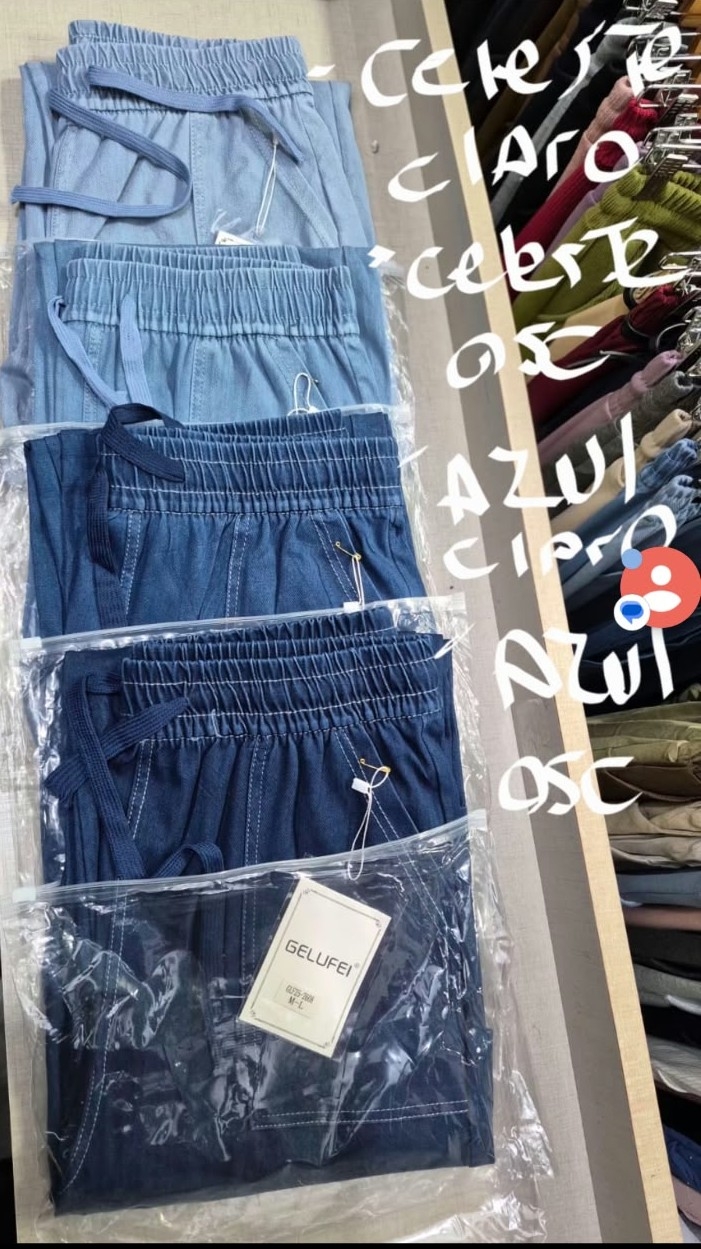 Pantalon Simil Jeans con Lineas Importado - Imagen 3