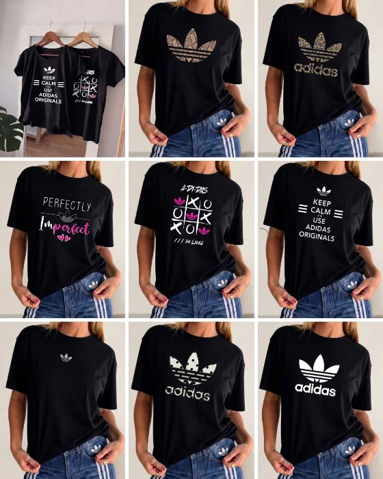 Remera Adi Algodón Basica Negro