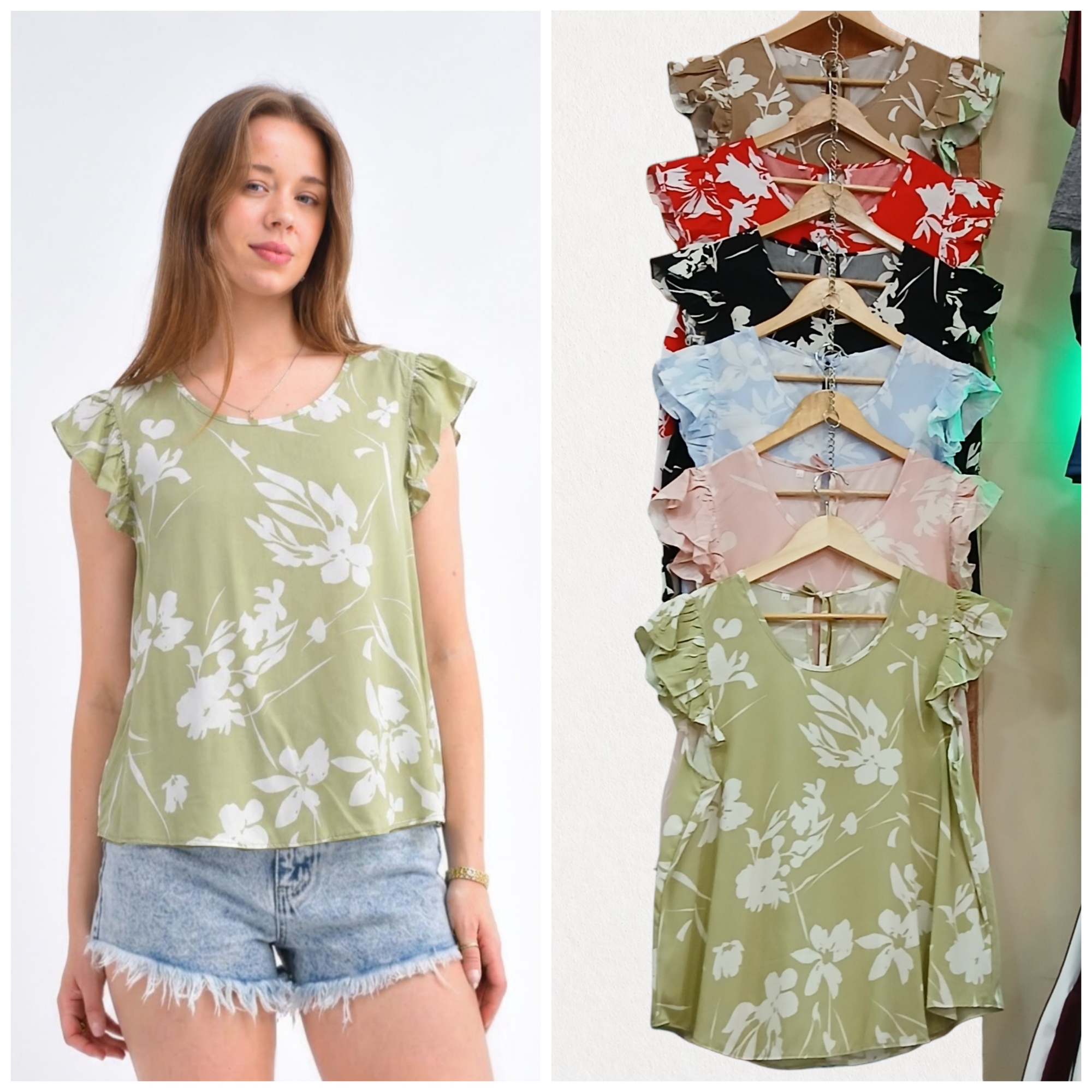 Blusa de Fibrana Poplin Estampada - Talles 3 al 6 - Imagen 1