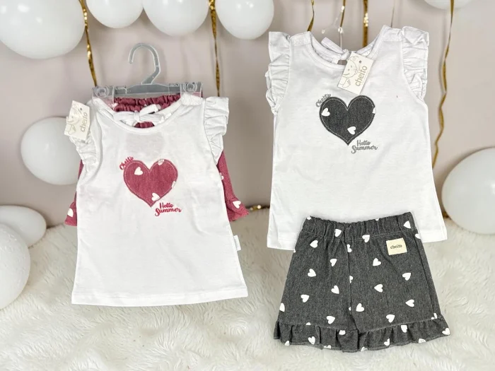 Conjunto Bordado Remera y Calza Nena T. (0, 1, 3 y 6 Meses) Art. 7637