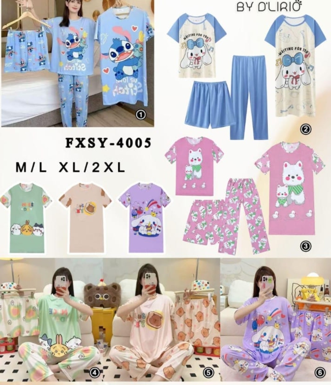 Pijamas 4 Piezas - Imagen 2