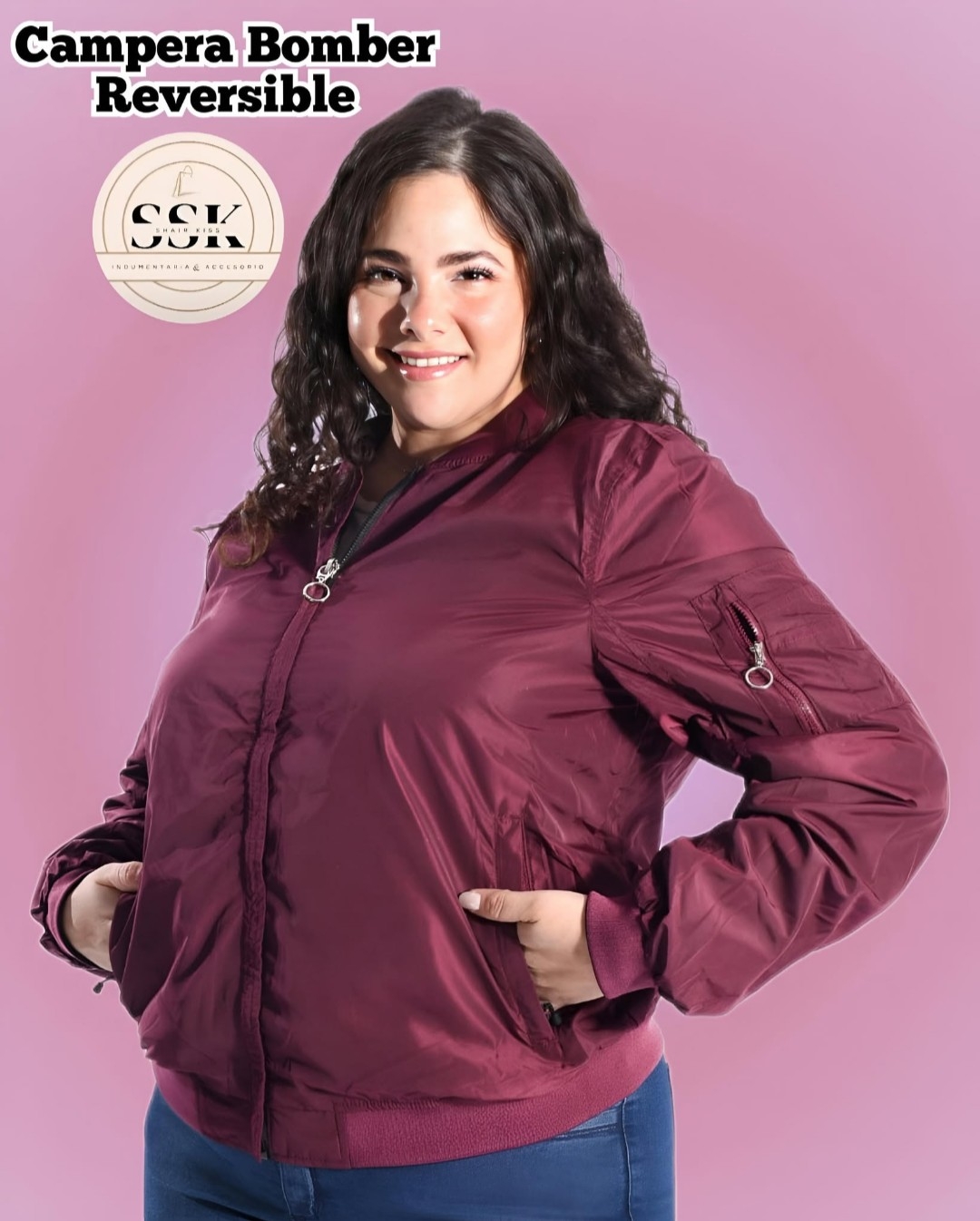 Campera Bomber Reversible T. Especiales - Imagen 2