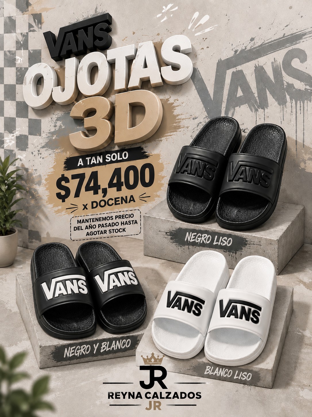 Ojotas Vans_ 3d (por Pedido) - Imagen 4