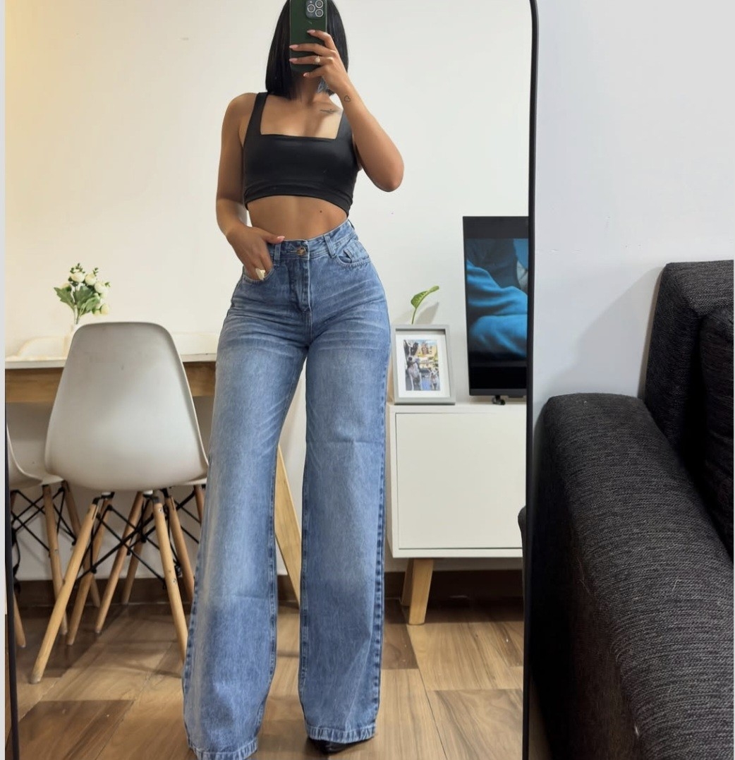 Wide Leg Azul Localizado - Imagen 2