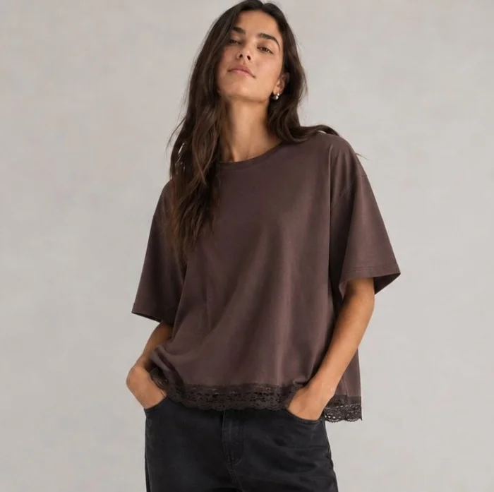Remera Puntilla ( 100%algodon Yersey )